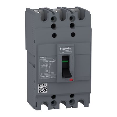 Schneider Electric EasyPact EZC100H, Leistungsschalter MCCB 3-polig, 15A / Abschaltvermögen 10 KA 550V 250V, Fest, L.