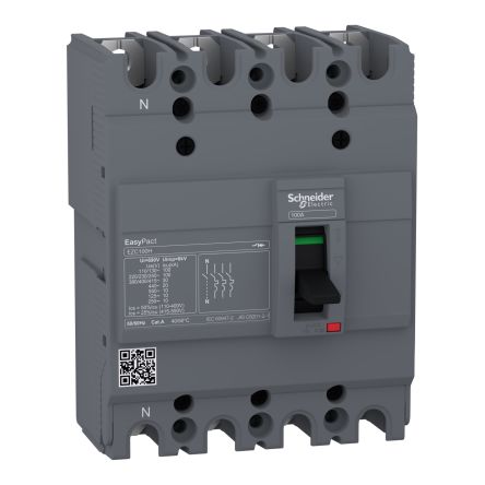 Schneider Electric EasyPact EZC250H, Leistungsschalter MCCB 4P-polig, 25A / Abschaltvermögen 10 KA 550V 250V, Fest, L.