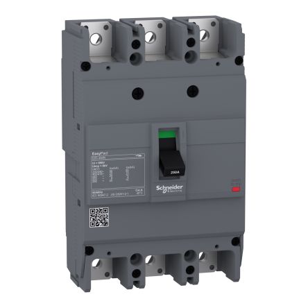 Schneider Electric EasyPact EZC250N, Leistungsschalter MCCB 3-polig, 160A / Abschaltvermögen 8 KA 550V 250V, Fest, L.