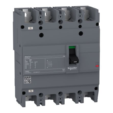 Schneider Electric EasyPact EZC250N, Leistungsschalter MCCB 4P-polig, 250A / Abschaltvermögen 8 KA 550V 250V, Fest, L.