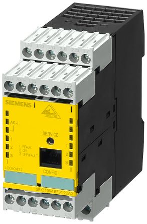 Siemens 3RK1105 Series Monitoring Module For Use With ASIsafe Extended Safety Monitor, Analog, Relay