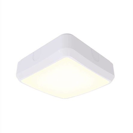 4lite UK Square LED Lighting Bulkhead, 14 W, 240 V,, Lamp Supplied, IP65, AALED