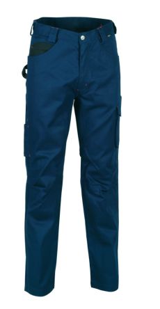 Cofra Pantalon DRILL, 116.84cm Homme, Noir/Bleu Marine En 40 % Polyester, 60 % Coton, Résistance Rétrécissante