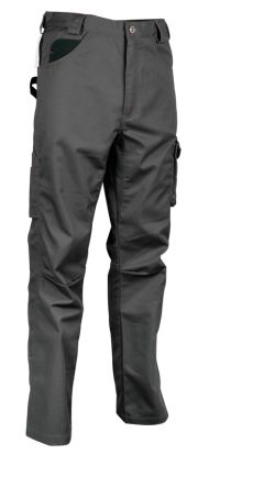 Cofra Pantalon DRILL, 121.92cm Homme, Anthracite/Noir En 40 % Polyester, 60 % Coton, Résistance Rétrécissante