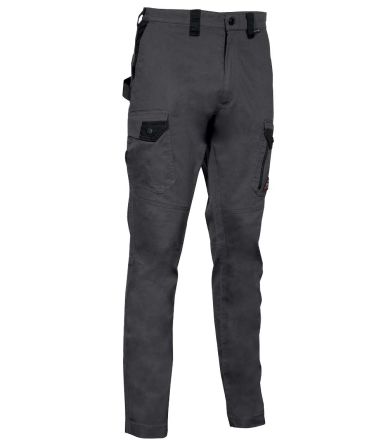 Cofra Pantalon JEMBER, 121.92cm Homme, Anthracite/Noir En 3 % élasthanne, 37 % Polyester, 60 % Coton, Extensible