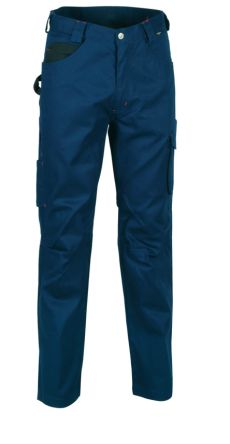 Cofra Pantalon WALKLANDER, 52, 132.08cm Homme, Noir/Bleu Marine En 40 % Polyester, 60 % Coton, Résistance Rétrécissante