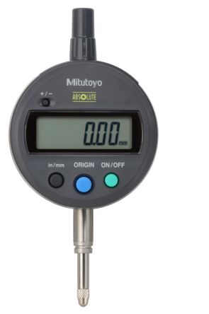 Mitutoyo Zöllig, Metrisch Messuhr Digital 12,7 Mm / ±0,02 Mm, Auflösung 0,01 Mm, DKD/DAkkS-kalibriert