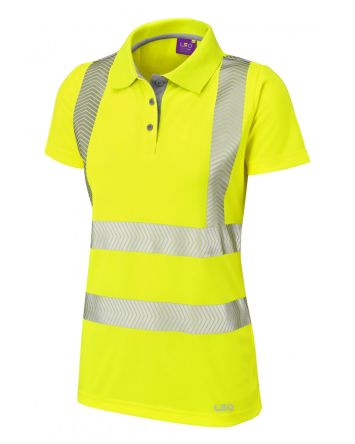 Leo Workwear L56 Yellow Women Hi Vis Polo Shirt, 26