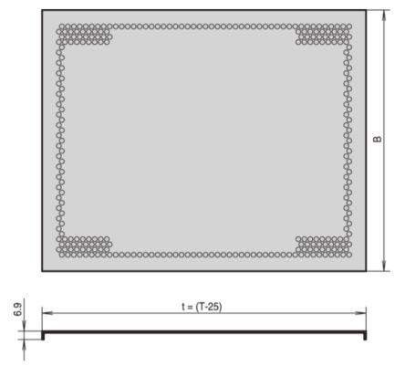 NVent SCHROFF Abdeckplatte Für Serverschrank, 3U, 355mm