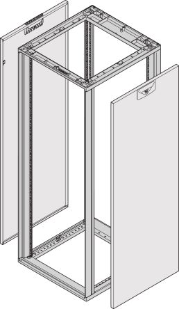 NVent SCHROFF Rückplatte Für Schränke, 16U, 1133 X 553mm