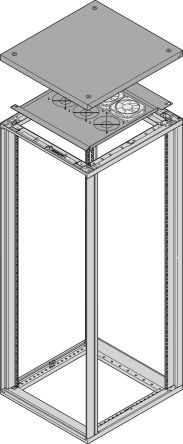 NVent SCHROFF Lüftereinschub, Typ Obere Abdeckplatte<BR/> Obere Abdeckplatte