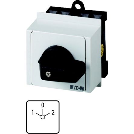 Eaton Moeller Series T0 Nockenschalter, 2P / 20A, Schließer/Öffner, 690V Ac, 3-phasig, 3-Stufen Schraub,