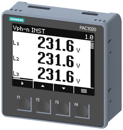 Siemens Medidor De Energía, Display Display Gráfico, Con 4 Dígitos, Dim. 96mm X 96mm