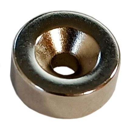 Celduc Zylinder Zylindermagnet, Bohrung, Ø 12mm X 4mm 4.5mm, Zugkraft 9N Neodym