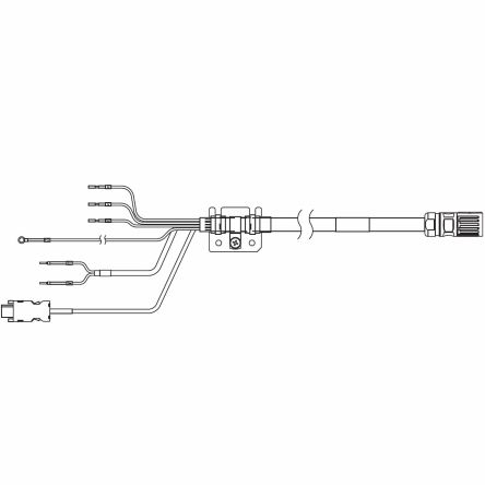 Omron 1SA Integriertes Kabel Für Servomotor, 200 → 750 W, 230 V, 3m