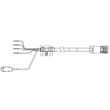 Omron 1SA Integriertes Kabel Für Servomotor, 750 → 3.000 W, 230 → 400 V, 3m