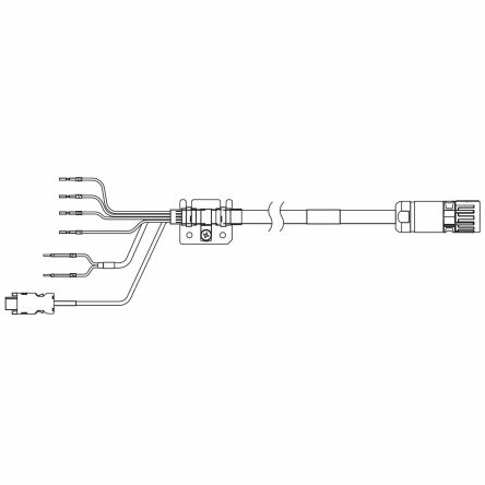 Omron 1SA Integriertes Kabel Für Servomotor, 750 → 3.000 W, 230 → 400 V, 10m