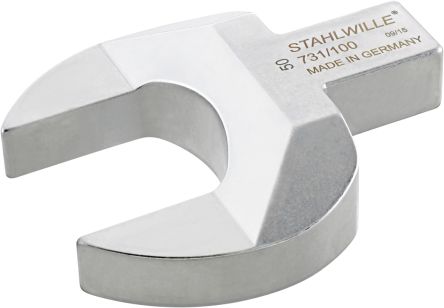 STAHLWILLE Clé D'insertion à Extrémité Ouverte Série 731/100 Plaqué Chrome, Taille 114 Mm