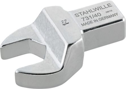 STAHLWILLE 731/40 Series Open Ended Insert Insertion Wrench, 41 Mm, 14 X 18mm Insert, Chrome Plated Finish