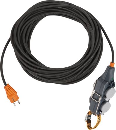 Brennenstuhl Regleta De Enchufes Powerblock, Long. Cable 10m,, 4 Tomas Tipo E - Francés, 230 V, 16A Negro, IP54