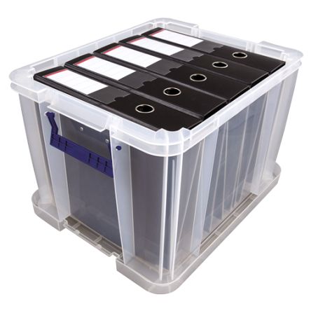 Fellowes 36L Polypropylen Aufbewahrungsbox, Transparent 31.5cm X 47.5cm X 38cm