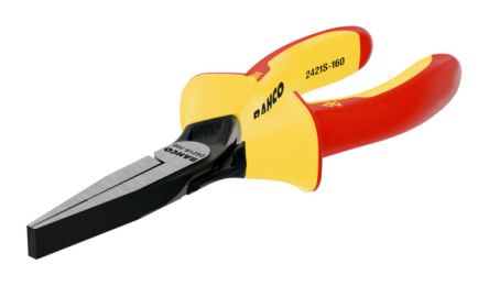 Bahco 2421S-160 Nose Pliers, 160 Mm Overall, Straight Tip, VDE/1000V, 50mm Jaw