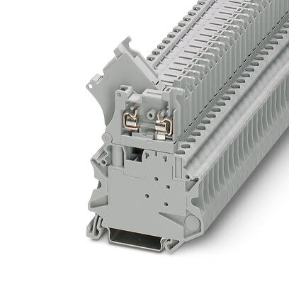 Phoenix Contact UT 4-HESI (5X20) GY Series Grey Modular Terminal Block, 1mm², 1-Level, Screw Termination