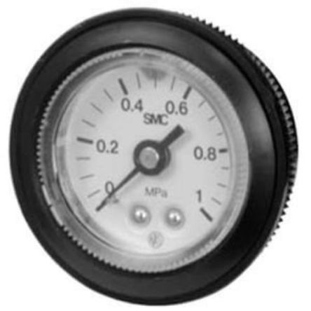 SMC Manómetro, 0MPa → 10bar, Conexión R 1/8, Ø Ext. 42.5mm