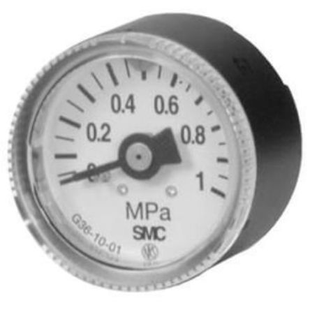 SMC Manometro, 0.02MPa → 2bar Max, Ø Est. 28 X 28mm