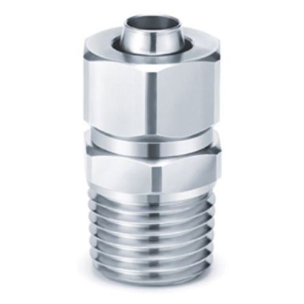 SMC KFG2 Series Male Connector, 10 Mm To 8 Mm, Threaded-to-Tube Connection Style, KFG2H1008-02