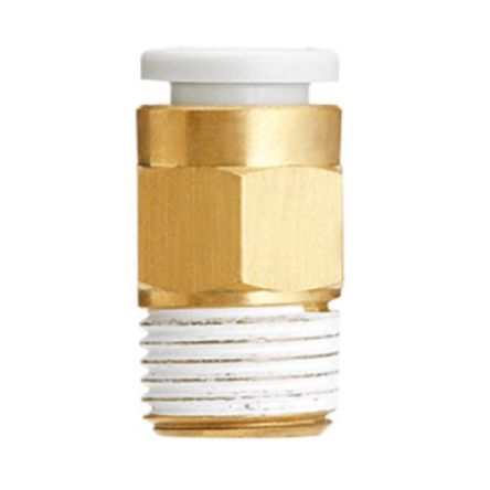 SMC KQ2 Series Straight Threaded Adaptor, G 1/8 Male To 4 Mm, Threaded-to-Tube Connection Style, KQ2H04-G01