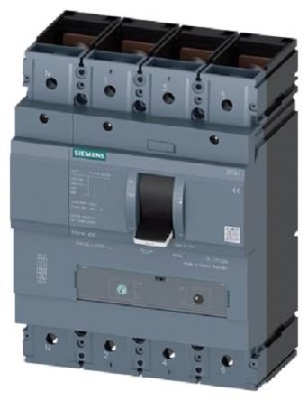Siemens SENTRON 3VA1, Leistungsschalter MCCB 4-polig, 400A / Abschaltvermögen 70 KA, Fest