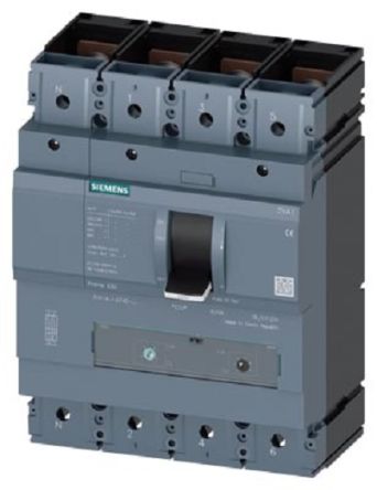 Siemens SENTRON 3VA1, Leistungsschalter MCCB 4-polig, 630A / Abschaltvermögen 36 KA, Fest