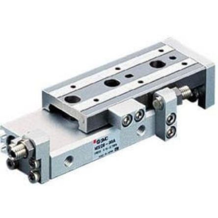 SMC Pneumatic Guided Cylinder - MXQ12, 12mm Bore, 30mm Stroke, MXQ Series, Double Acting