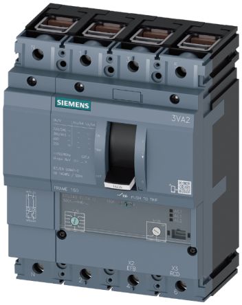 Siemens SENTRON 3VA2, Leistungsschalter MCCB 4-polig, 40A / Abschaltvermögen 85 KA, Fest