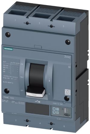 Siemens SENTRON 3VA2, Leistungsschalter MCCB 3-polig, 100A / Abschaltvermögen 110 KA, Fest