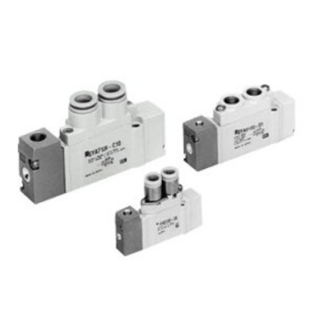 SMC 2 Position Single Valve Pneumatic Solenoid Valve - Solenoid One-Touch Fitting 4 Mm SYA3000 Series