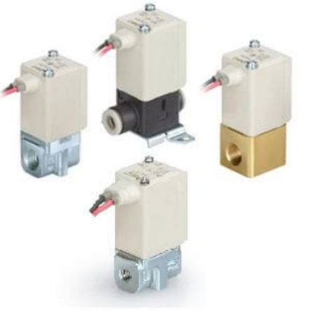 SMC Electroválvula Neumática, Serie VDW, Rosca Rc 1/8, Función 2 Port Solenoid Valve, Aire