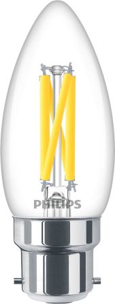 Philips Lighting Philips MASTER, LED-Birne, Kerze Dimmbar, 3,4 W, E27 Sockel, 2200/2700K Warmweiß