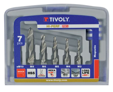 Tivoly HSS Satz 3mm → 10mm, 7-teilig Für Edelstahl