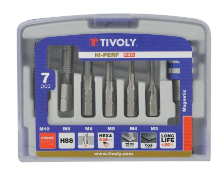 Tivoly Tap Set, M3 To M10 Thread, Metric Standard