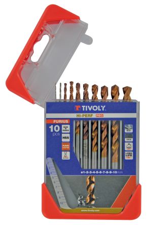Tivoly, HSS, De 10 Piezas De 1mm → 10mm
