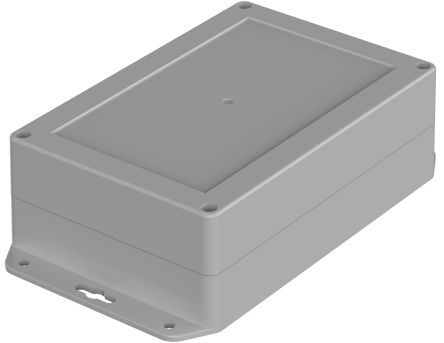 Bopla Euromas X Series Light Grey Polycarbonate Enclosure, IP66, IP68, IK07, Flanged, Light Grey Lid, 179.9 X 119.9 X