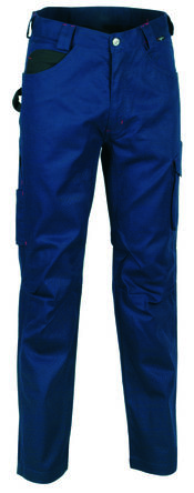 Cofra Pantaloni Da Lavoro Blu Navy 40% Poliestere, 60% Cotone Per Uomo, Lunghezza 33poll DRILL 44 → 45poll 111