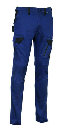 Cofra Pantaloni Da Lavoro Blu Navy 3% Elastane, 37% Poliestere, 60% Cotone Per Uomo Di Lunga Durata JEMBER 28 → 30poll