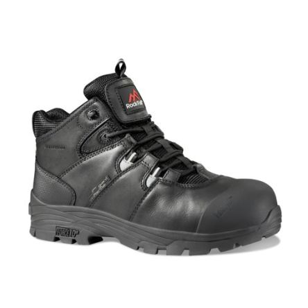 Rockfall Rhyolite - TC3000 Unisex Sicherheitsstiefel Schwarz, Mit Glasfaser-Schutzkappe, Größe 36 / UK 3