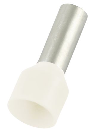 RS PRO Aderendhülse Bis 10mm², Stift ø 4.9mm, Beige, Nylon, 12mm, 18mm, Isoliert, 8AWG Max.