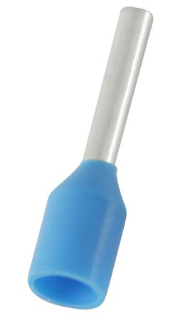 RS PRO Aderendhülse Bis 0.75mm², Stift ø 1.5mm, Blau, Nylon, 8mm, 14mm, Isoliert, 20AWG Max.