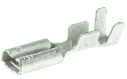 RS PRO Flachsteckhülse, Metall, Unisoliert, 2.8 X 0.8mm, Buchse, 0.3mm² - 1.4mm², 22AWG Min