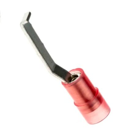 RS PRO Kabelschuh Flachstift Stecker, Isoliert, Rot, L. 17.4mm, D. 0.75mm, Nicht Ummantelt